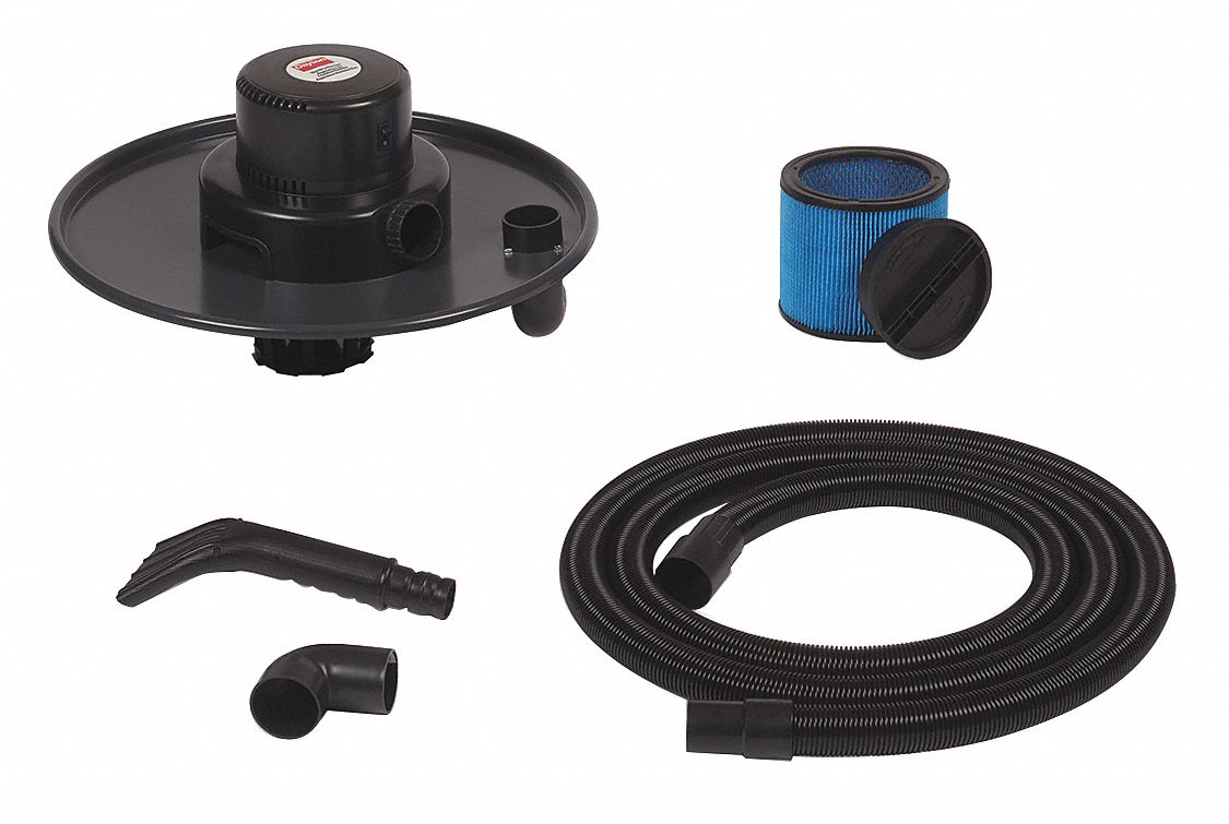 DAYTON DrumTop Vacuum Head Std, Wet/Dry, For 55 gal Drum Capacity, 1