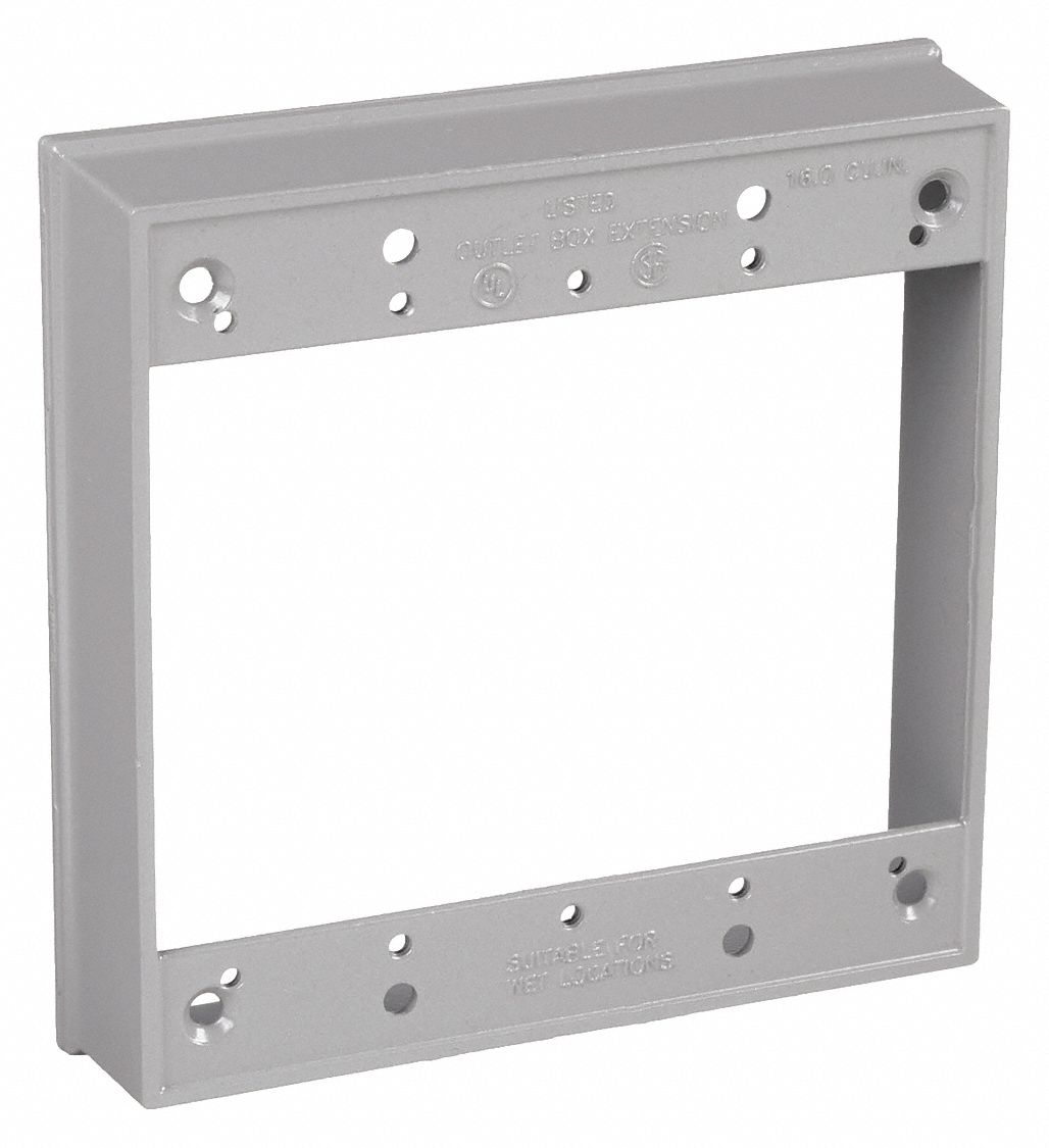 BELL, Aluminum, Gray, Extension Box 4YF2354070 Grainger
