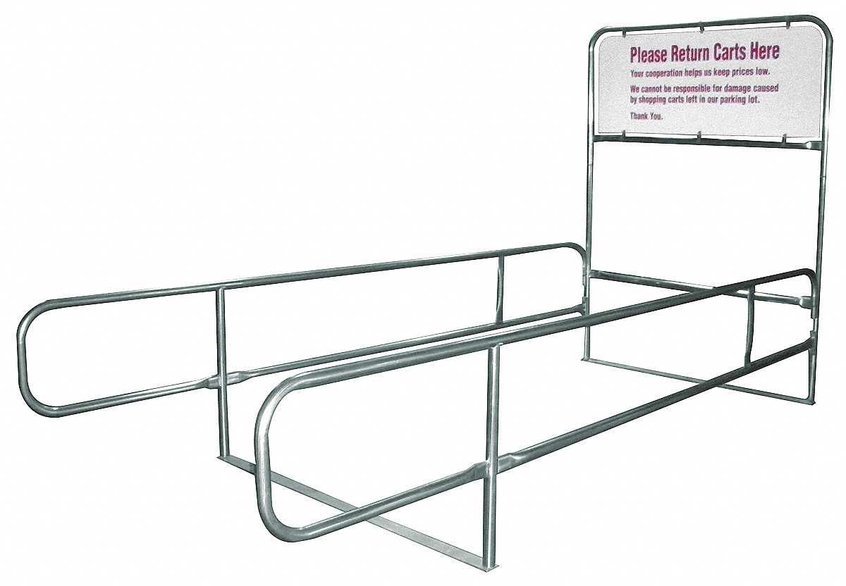 GRAINGER APPROVED Double Wide Cart Corral, Double Wide 4YFD6RWRNATCC8030372 Grainger