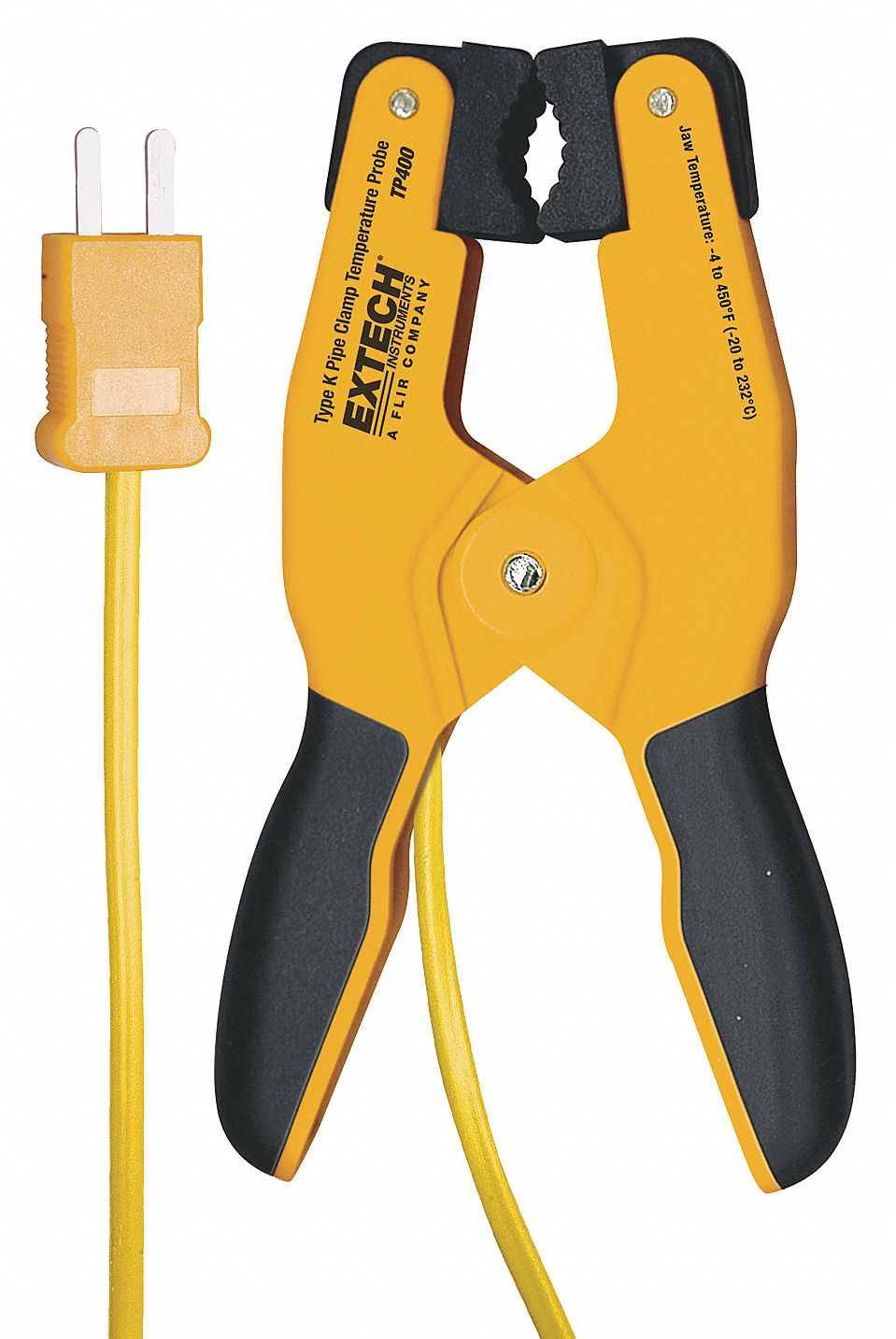 EXTECH Type K Mini K Thermocouple Pipe Clamp Temperature Probe, 4° to