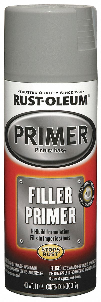 RUST-OLEUM Automotive Filler Primer, Gray, 11 oz. - 4YLA9|249279 - Grainger