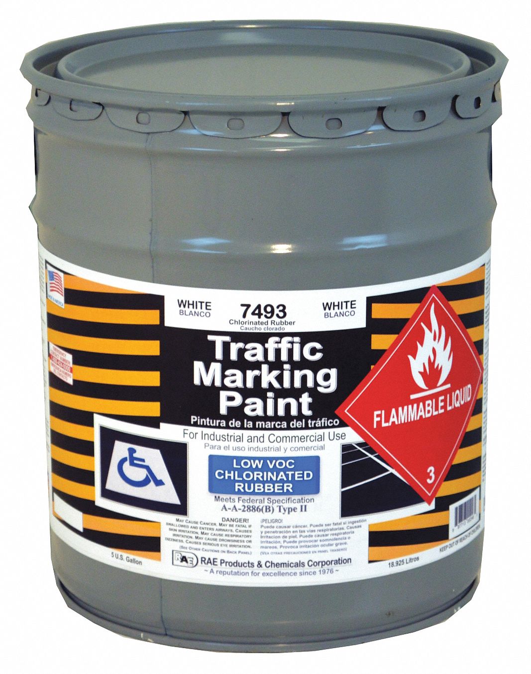 RAE, Pour Paint Dispensing, White, Traffic Zone Marking Paint 4YNY3