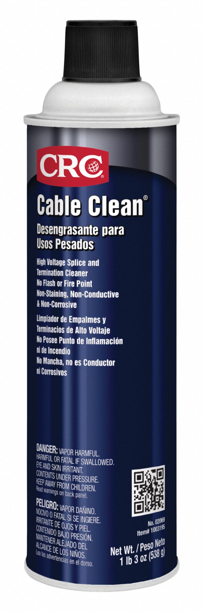 CRC Splice Cleaner Aerosol Spray Can, 19 oz, Liquid, Cable Clean