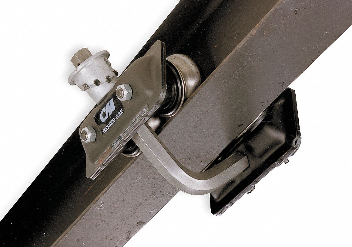 Push Trolley, 4000 lb Load Capacity, Fits Beam Flange W 3 5/8 in to 5 5