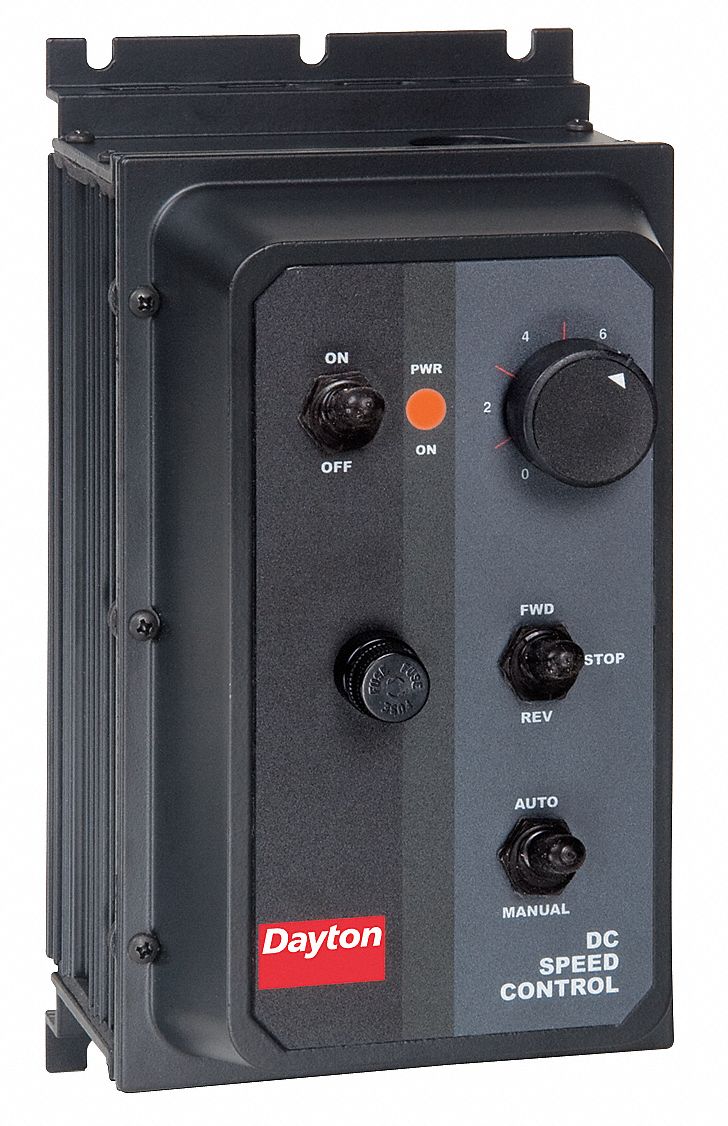 DAYTON DC Speed Control SCR, Enclosed, NEMA 4X, 10 A Max Current, 0 to