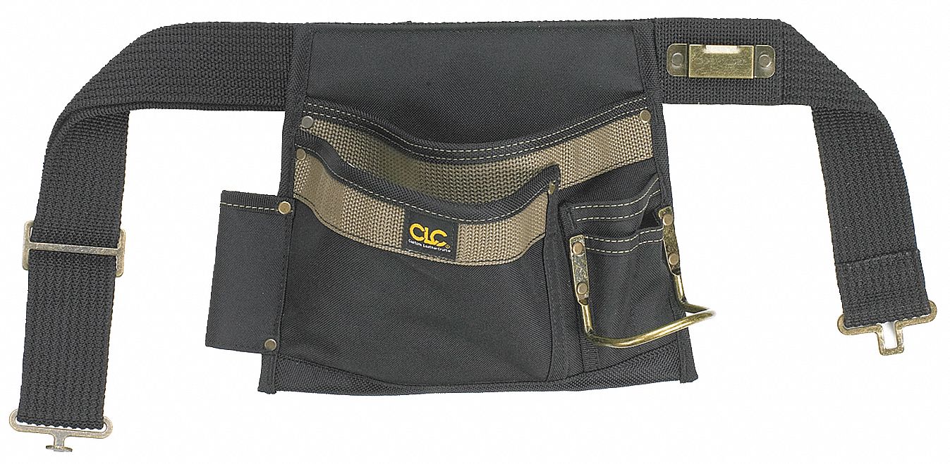 CLC Khaki/Black Carpenters Tool Pouch, Heavy Duty Polyester, Up to 46