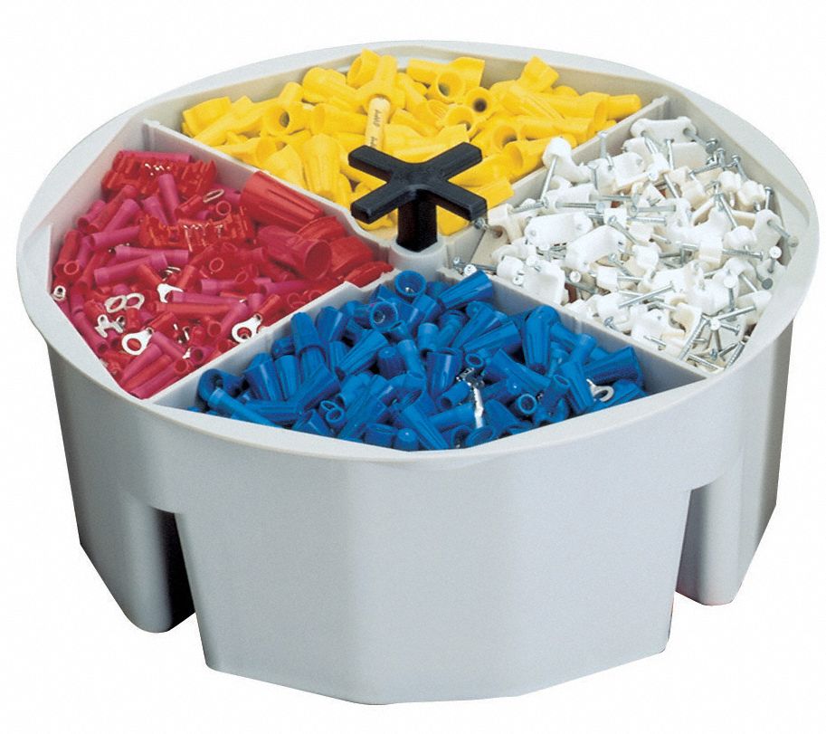 CLC Bucket Tool Organizer OffWhite, 4 Pockets, 10 1/2 in Overall Dia