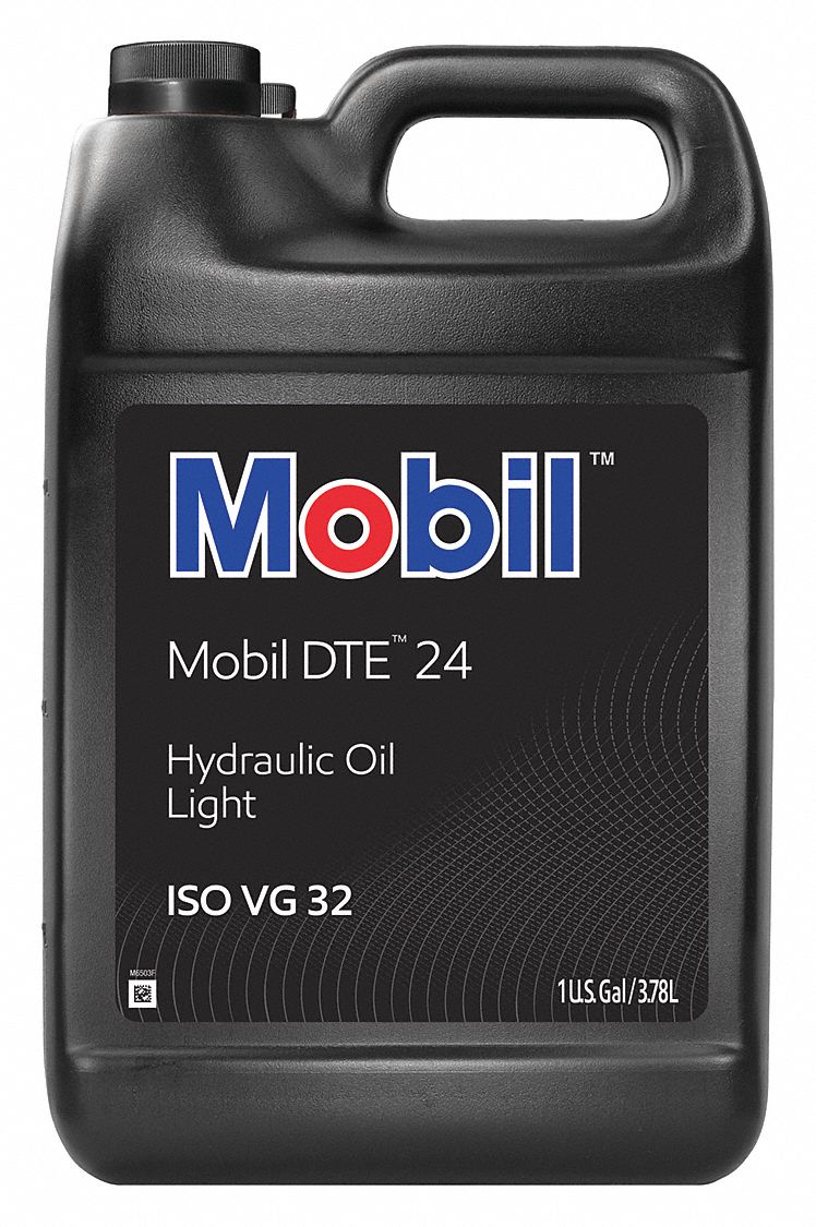 MOBIL Hydraulic Oil Mineral, 1 gal, Jug, ISO Viscosity Grade 32, SAE Grade 10, DTE 24 4ZF33