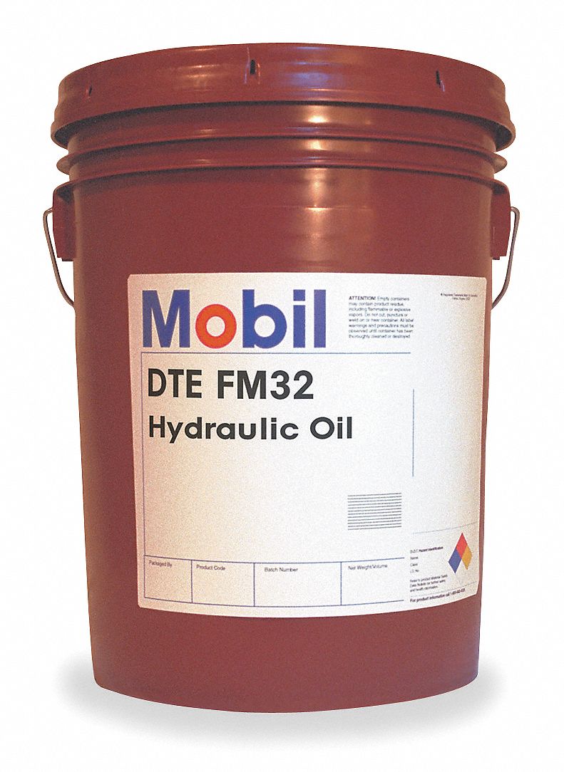 MOBIL Mineral Hydraulic Oil, 5 gal Pail, ISO Viscosity Grade 32