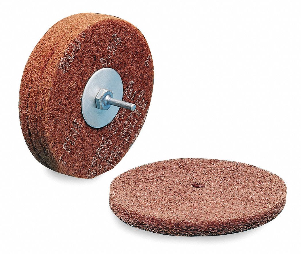 SCOTCHBRITE 6" NonWoven Fiber Disc, 1/4" Mounting Hole Size, Very
