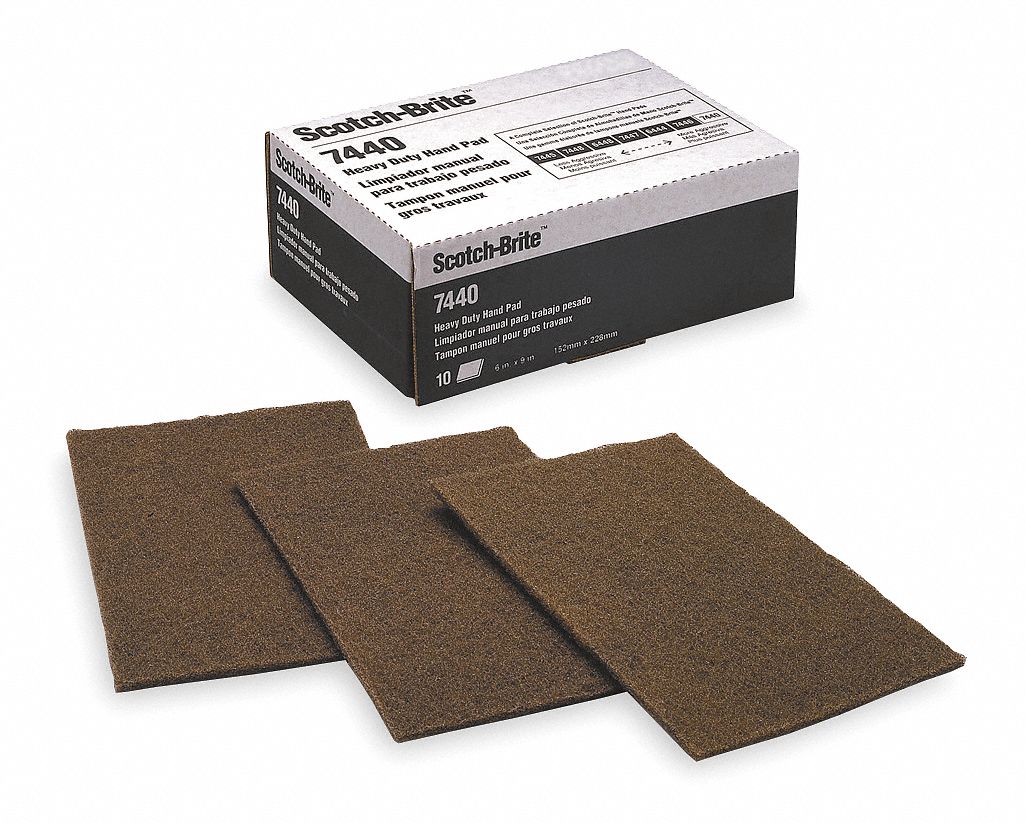 SCOTCHBRITE Medium Grade, Sanding Hand Pad 4ZR117440 Grainger
