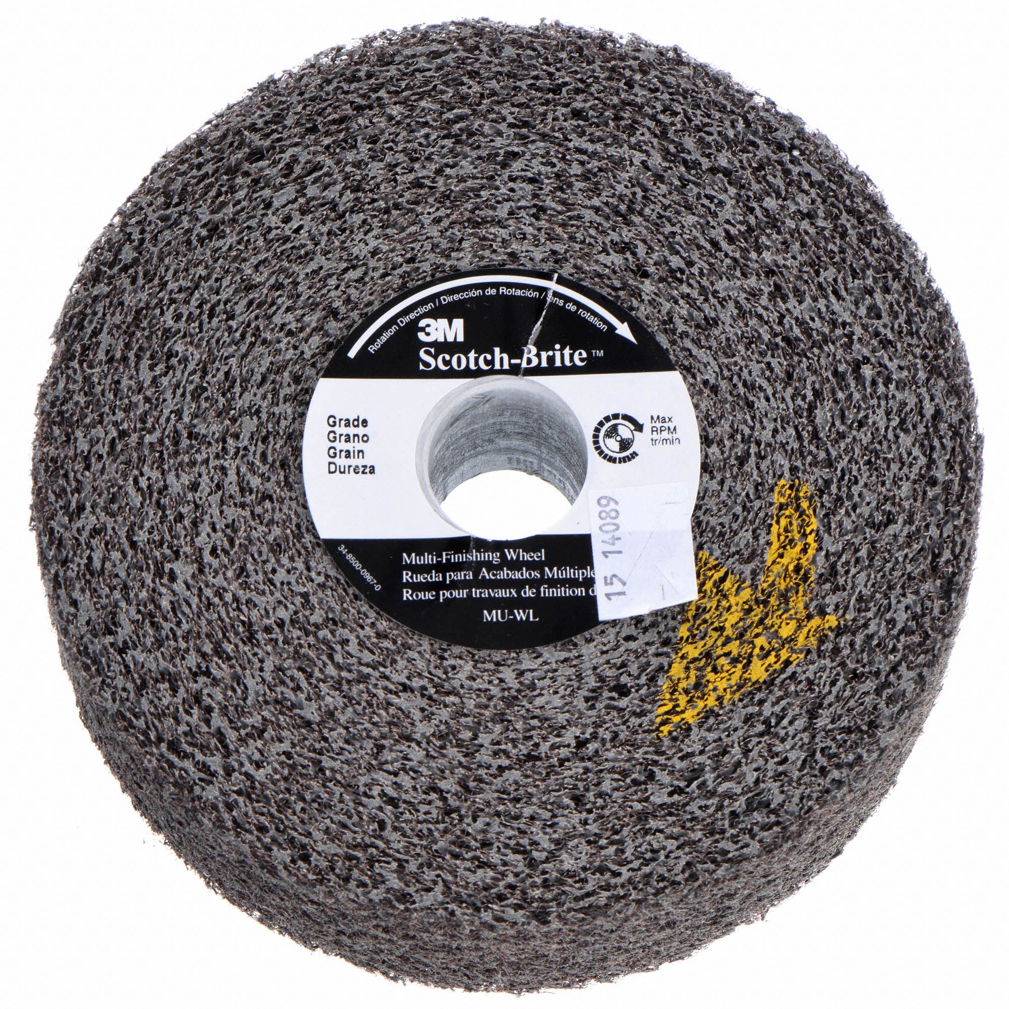 SCOTCHBRITE Convolute Wheel 2 in Wd, Silicon Carbide, 3 in Arbor Hole