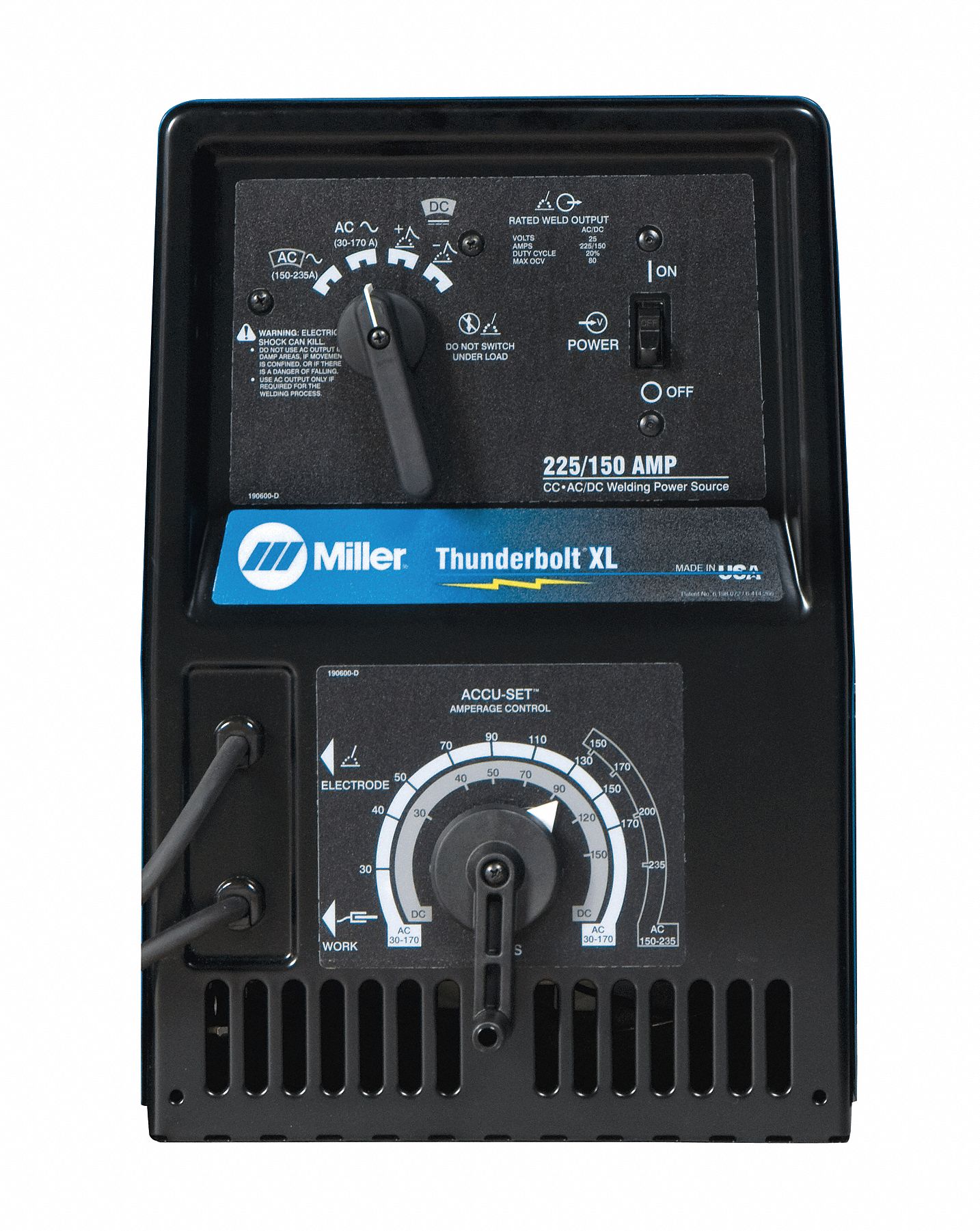MILLER ELECTRIC Ac/Dc Stick Welder, Thunderbolt XL 225/150 AC/DC, 230
