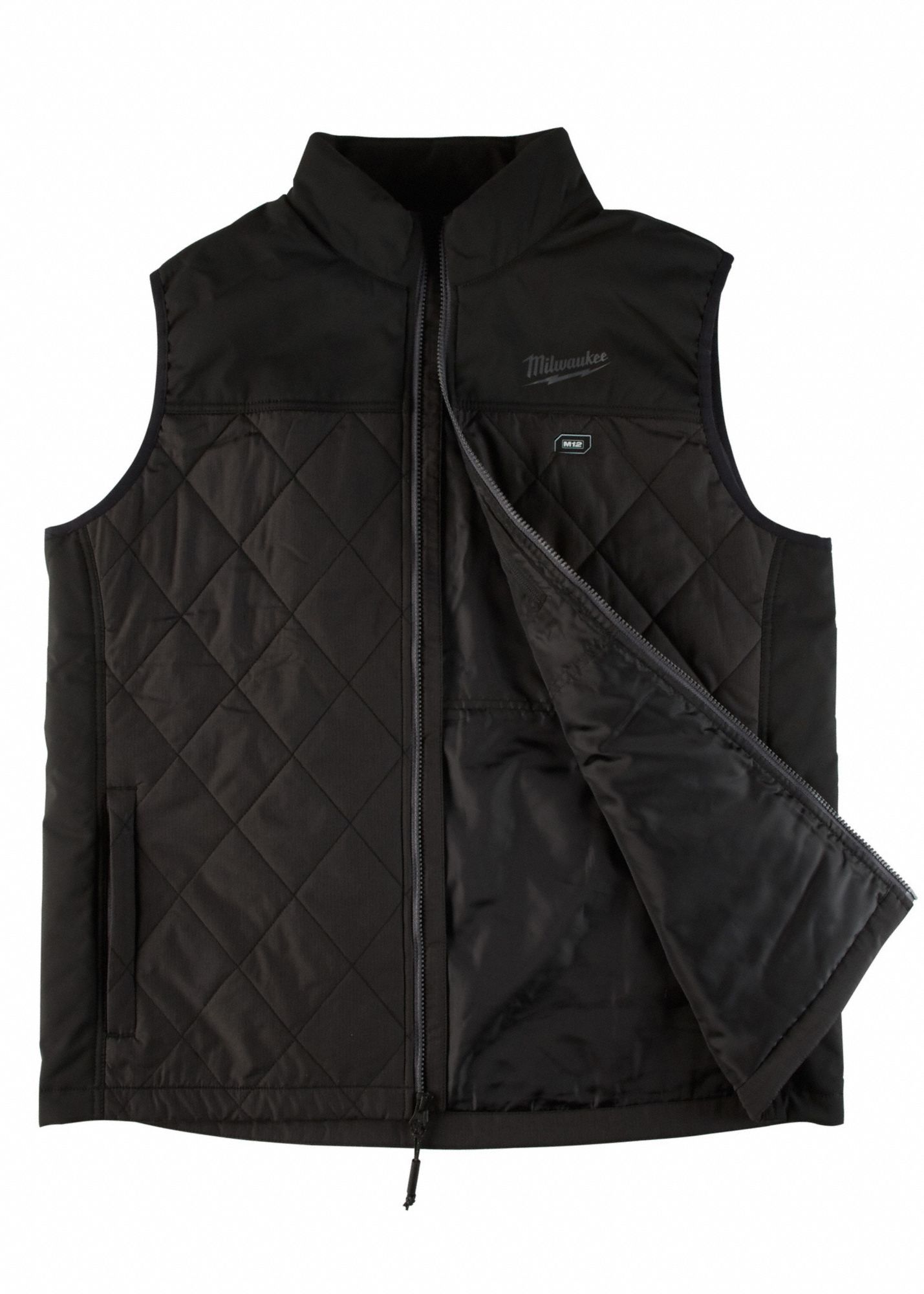 MILWAUKEE Heated Vest, 3XL, Mens, 22" L, Black 506J02303B213X 4811
