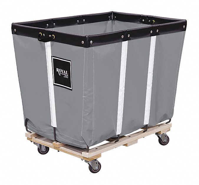 ROYAL BASKET TRUCKS Gray Vinyl Basket Truck, 24.9 cu. ft., 600 lb., 48