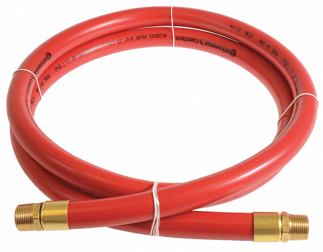 CONTINENTAL, 3/4 in Hose Inside Dia., Red, Air Hose 50JH13PLR07525
