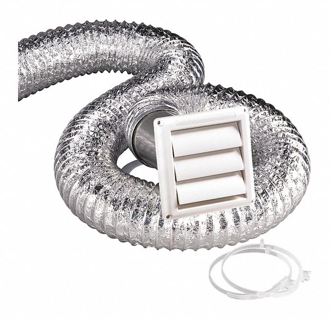 Louvered Hood Venting, Round, Roof/Wall Vent Kit - 515J41|SK8WFW - Grainger