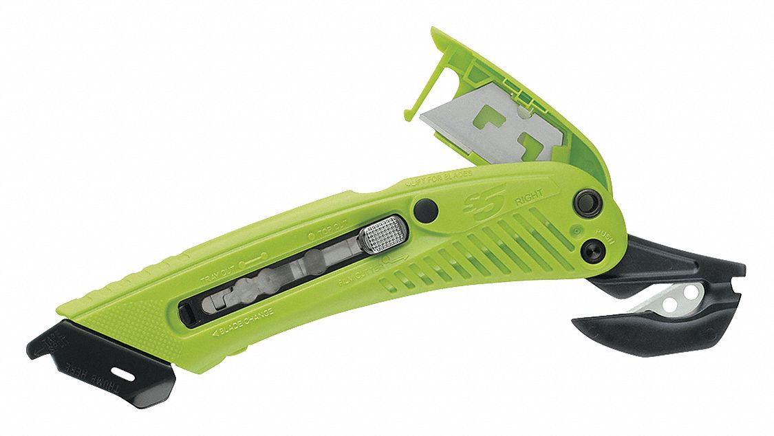 S5, 12, PK, Utility Knife,Safety Cut,Right Hand,PK12 51DL82KN124