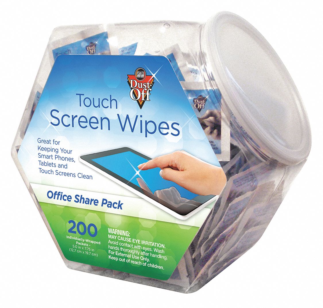 DUSTOFF, Screen Wipes,MultiPurpose,Alcoholfree 51VN34DMHJ Grainger