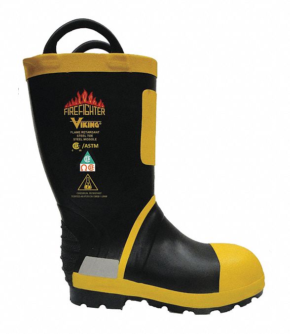 Fire Boot Felt Lined,Yllw/Blk,Size 11,PR Grainger