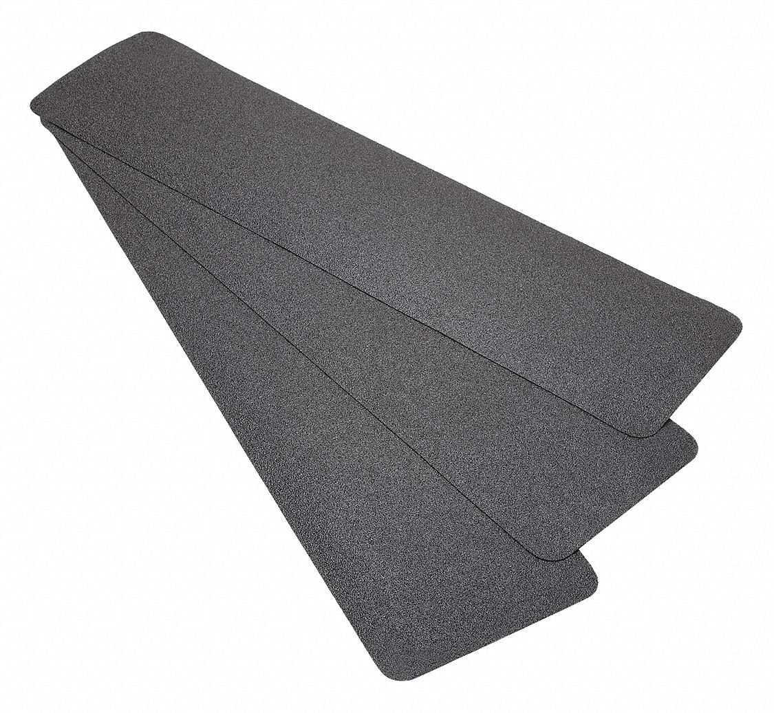 ABILITY ONE AntiSlip Tread NonAbrasive, Black, Solid, 6 in x 24 in, 45 mil Tape Thick, Rubber