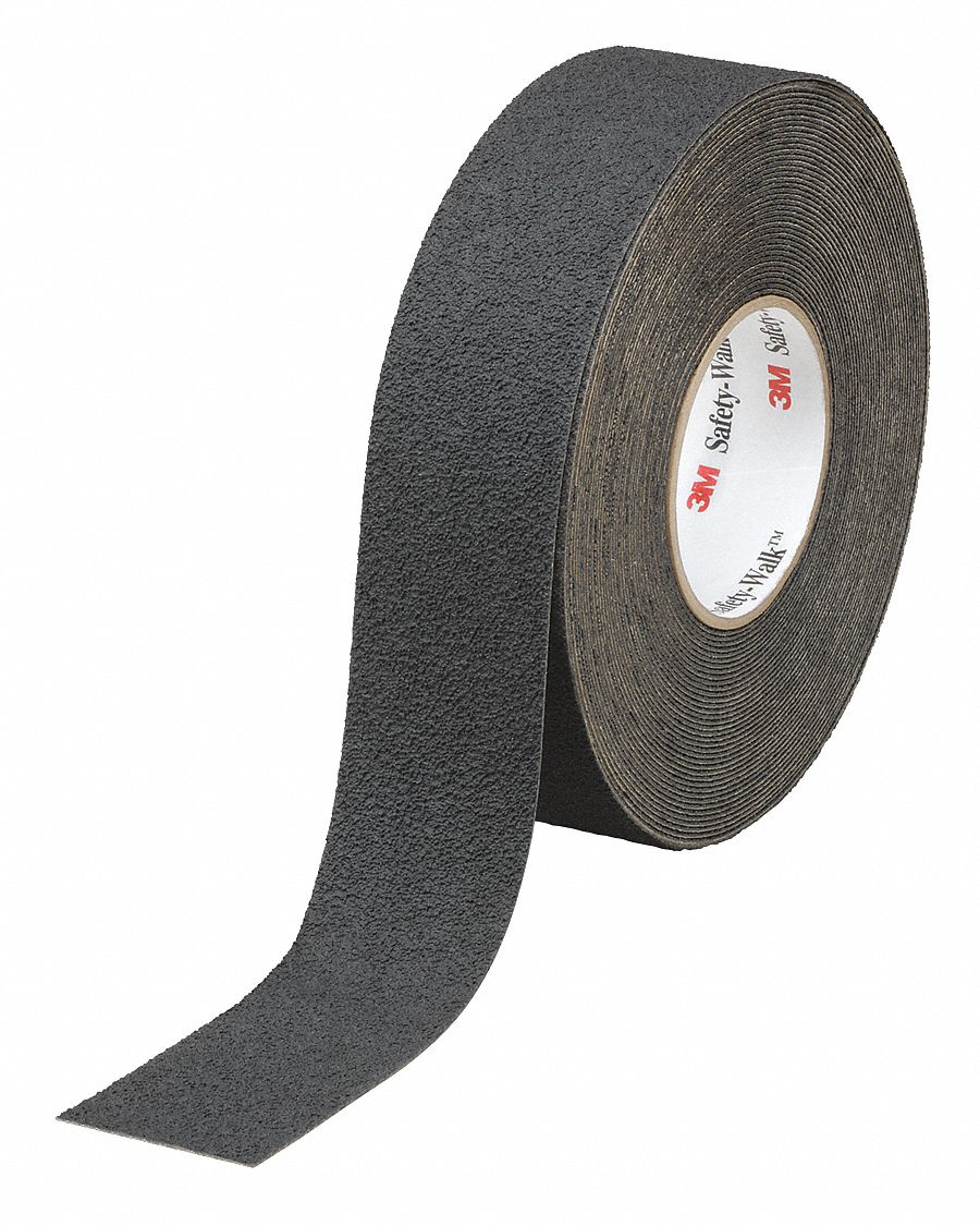 ABILITY ONE AntiSlip Tape NonAbrasive, Solid, Black, 2 in x 60 ft