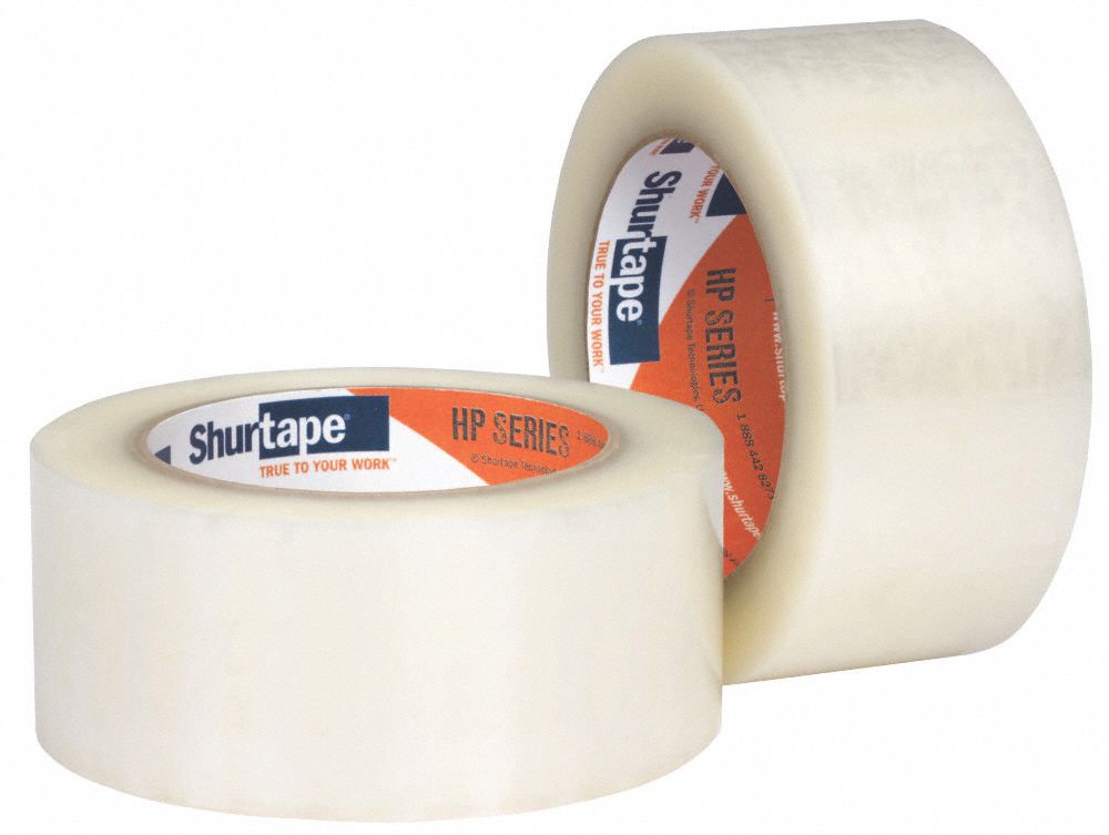 SHURTAPE Packaging Tape, Clear, Rubber Tape Adhesive, Tape Application
