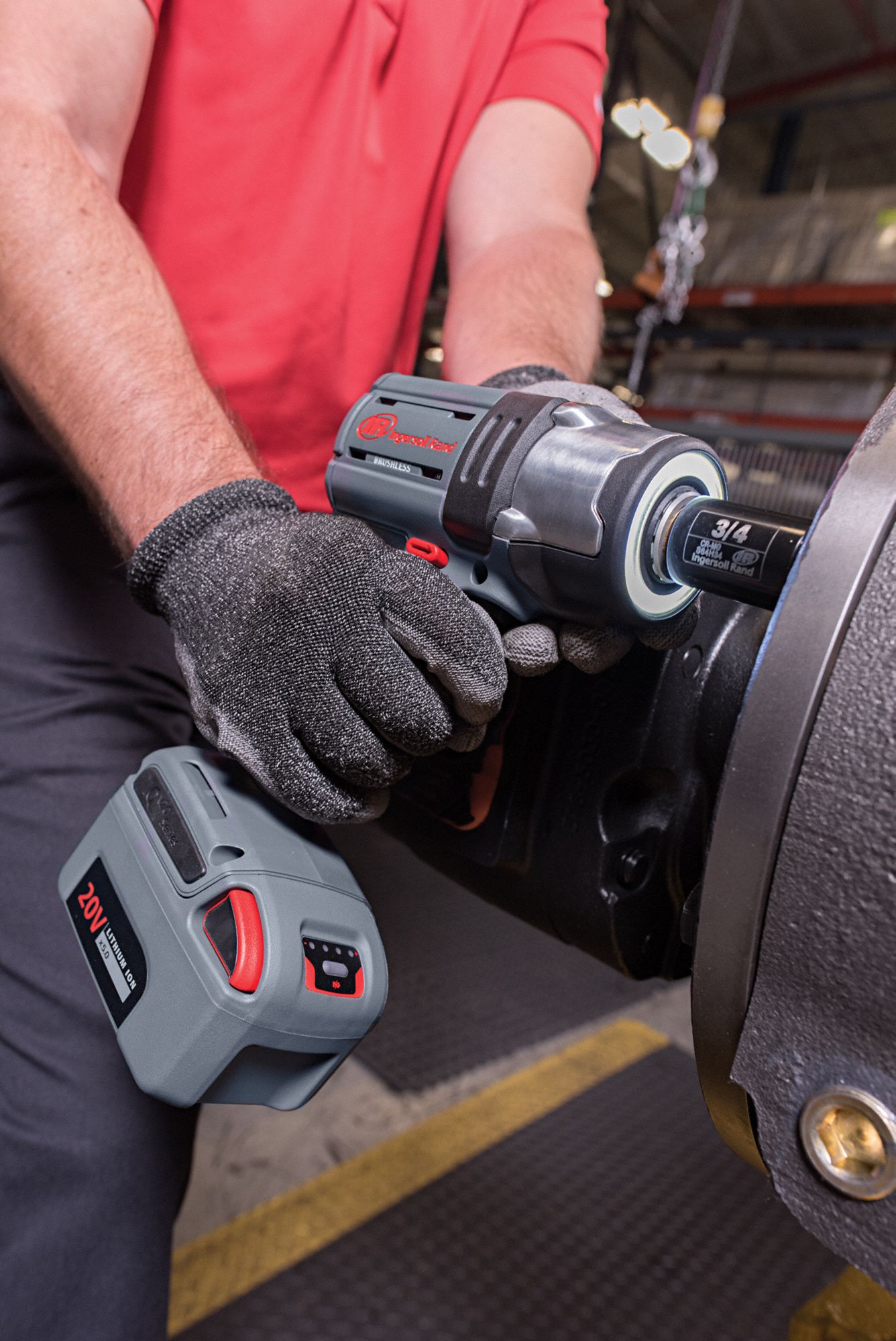 INGERSOLL RAND Cordless, Cordless Impact Wrench, 20V DC, 550 ft-lb