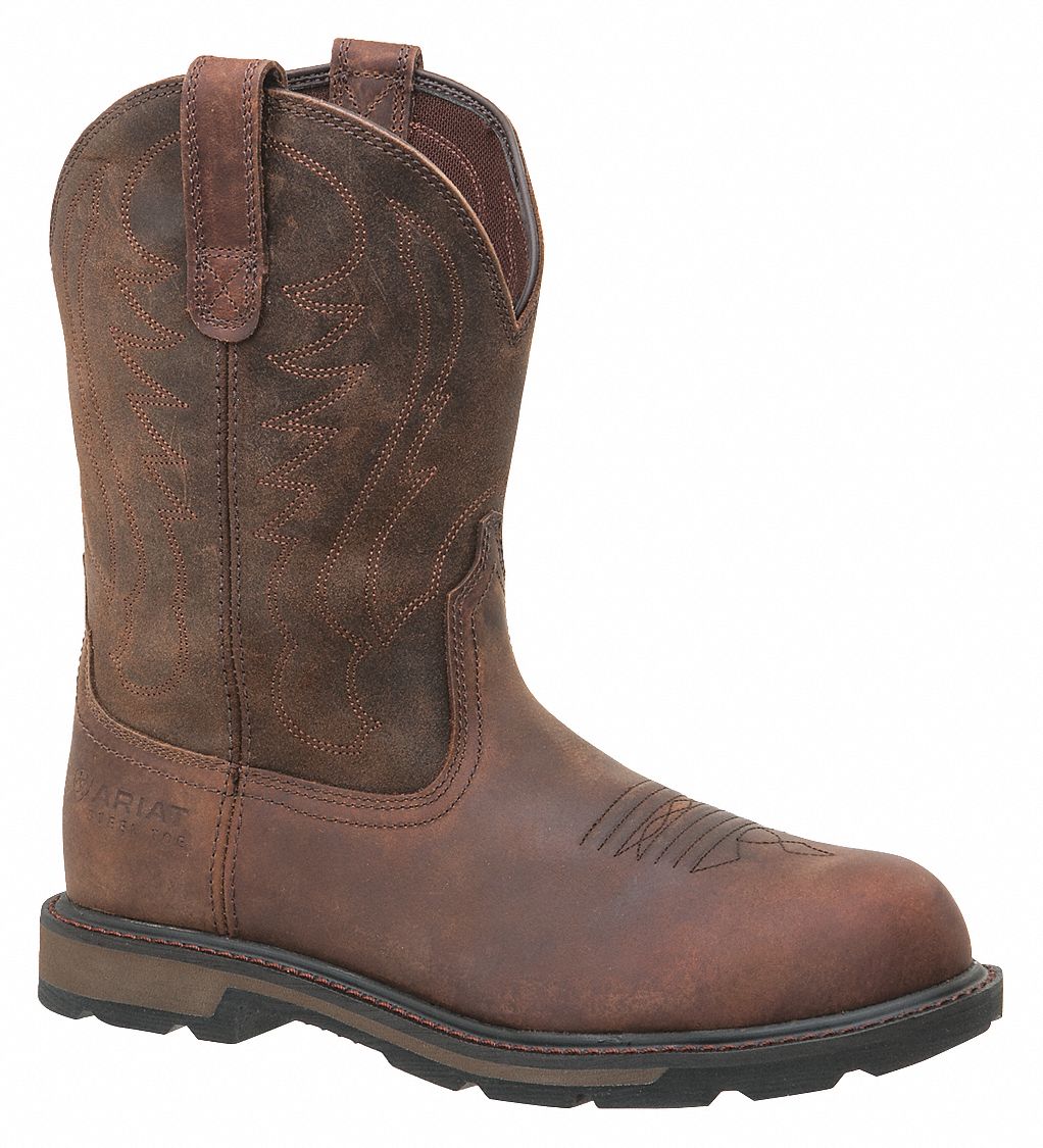 ARIAT Western Boot, 9, EE, Men's, Brown, Steel Toe Type, 1 PR 52CP2110014241 Grainger