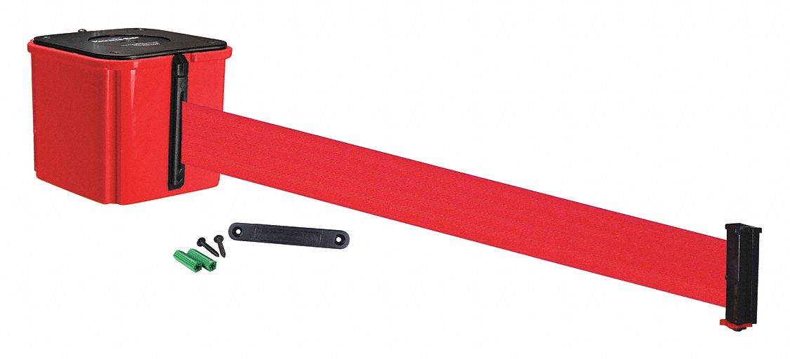 RETRACTABELT, Removable Mounting Plate, 25 ft Belt Lg, Retractable