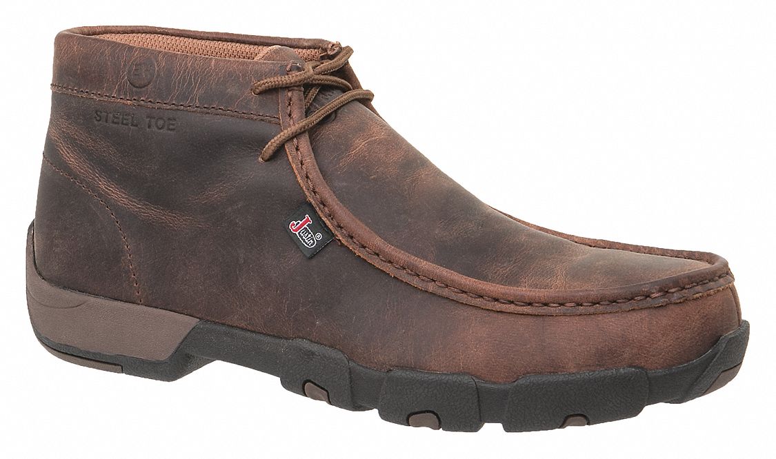 JUSTIN ORIGINAL WORKBOOTS Chelsea Boot, 101/2, W, Men's, Brown, Steel