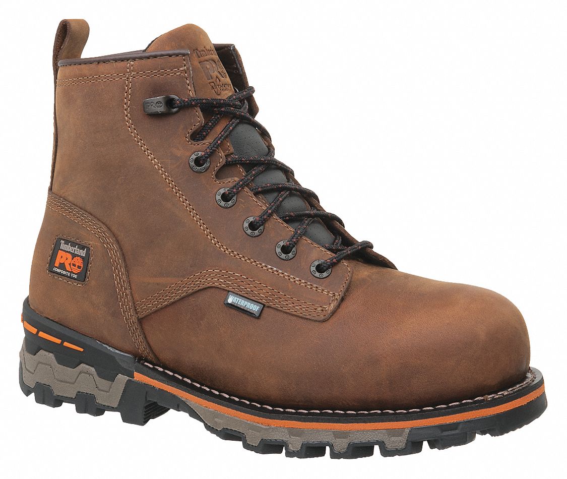 TIMBERLAND PRO 6 in Work Boot, 10, M, Men's, Brown, Composite Toe Type