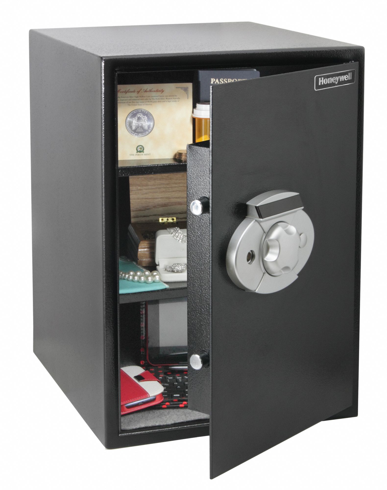 HONEYWELL Security Safe Black, 61.7 lb Net Wt, 2.73 cu ft Capacity