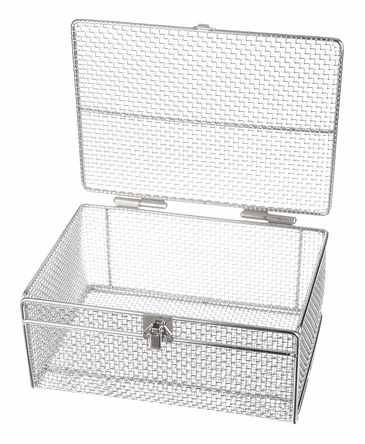MARLIN STEEL WIRE PRODUCTS Parts Washing Basket Rectangular, 14 in