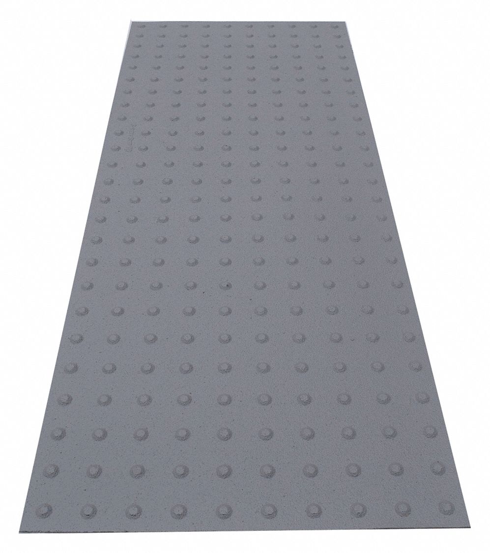 SSTD Light Gray ADA Warning Pad, 5 ft x 2 ft x 1 in 52JD12SSTDRU2X523506 Grainger