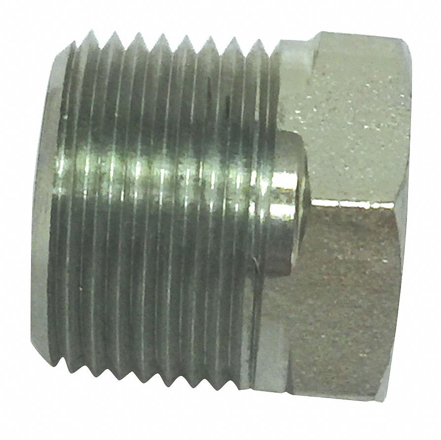PARKER Hydraulic Hose Plug, Stainless Steel, Fitting Connection Type