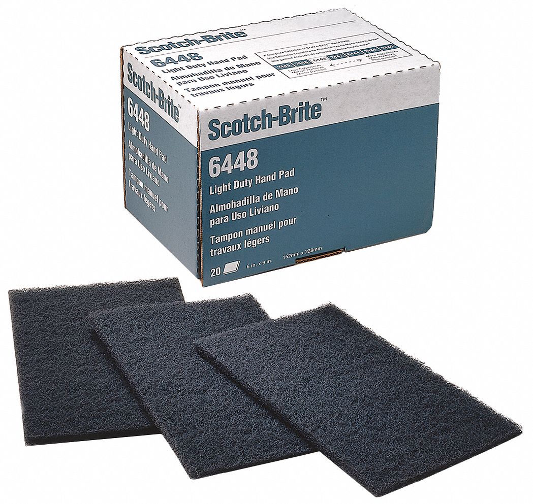 SCOTCHBRITE, 9 in Lg, 6 in Wd, Sanding Hand Pad 52JG746448 Grainger