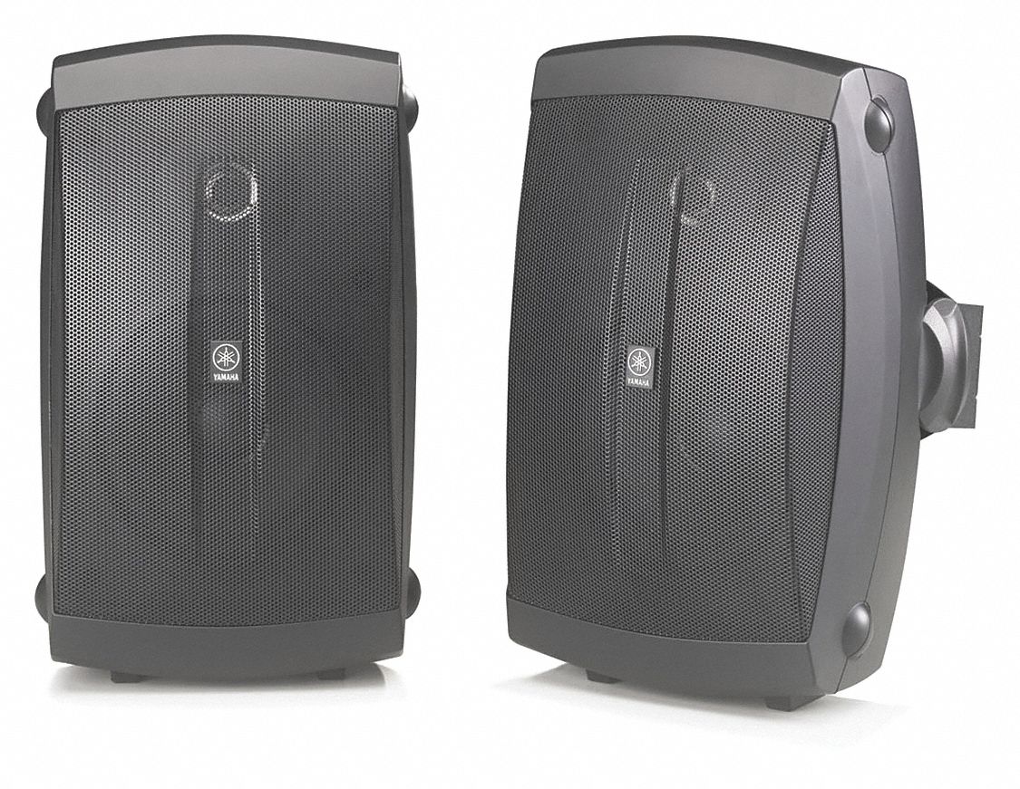YAMAHA Outdoor Speakers, 6 Impedance (Ohms), 10 Overall Height (In.), 6