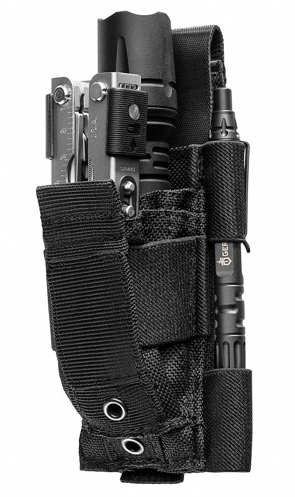 GERBER Black, Tool Holster, Nylon, For Maximum Belt Width 2 in 52JH45