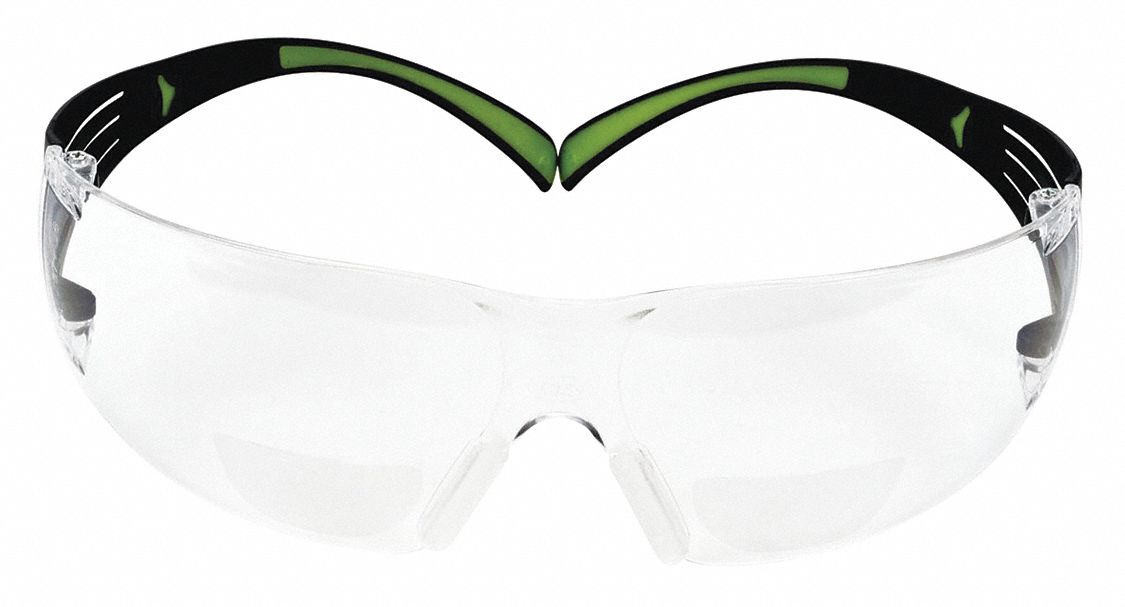 3M Clear AntiFog Bifocal Reading Glasses, +2.5 Diopter 52JH76