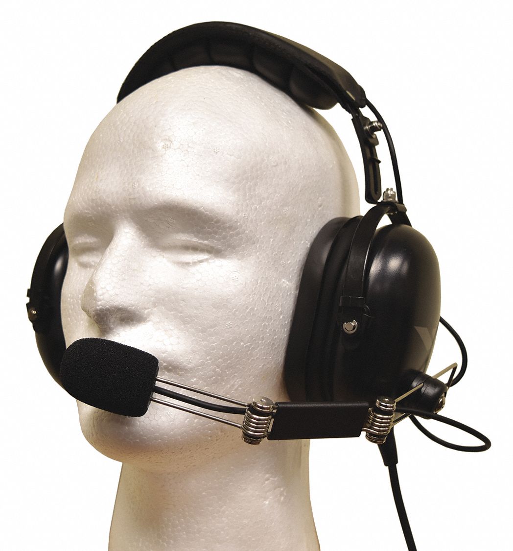 VERTEX STANDARD Two Ear Over the Head Headset, Black, Noise Canceling