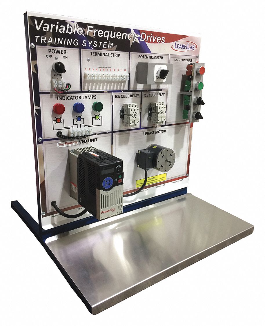 LEARNLAB, Tabletop HandsOn VFD & Motor Drives Training Panel Featuring