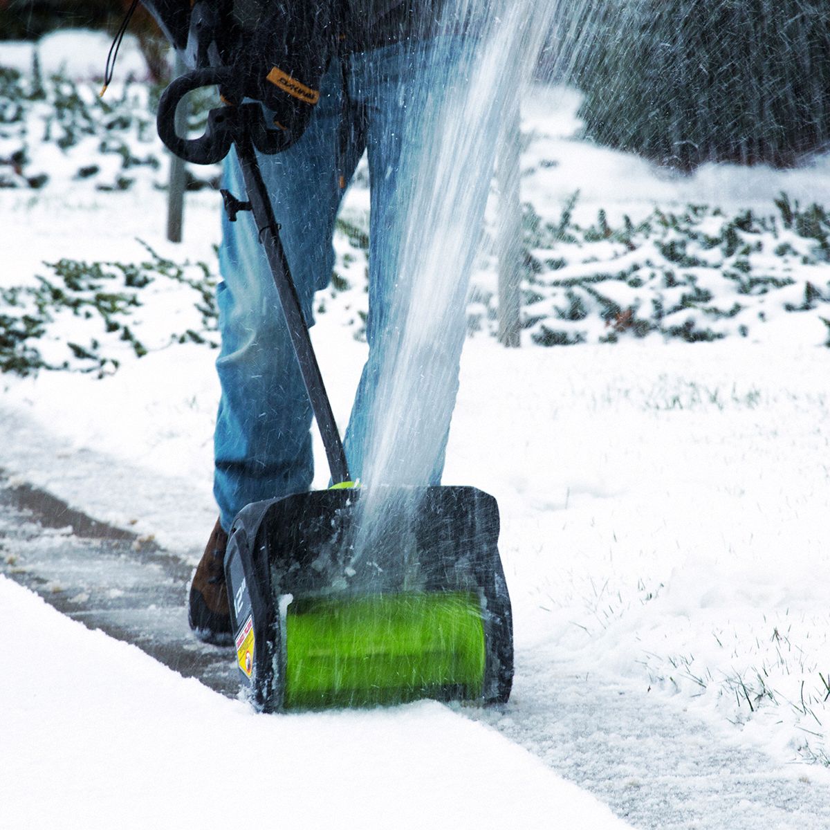 GREENWORKS PRO Snow Shovel, 12 in Clearing Path 52KD51GLSS802100