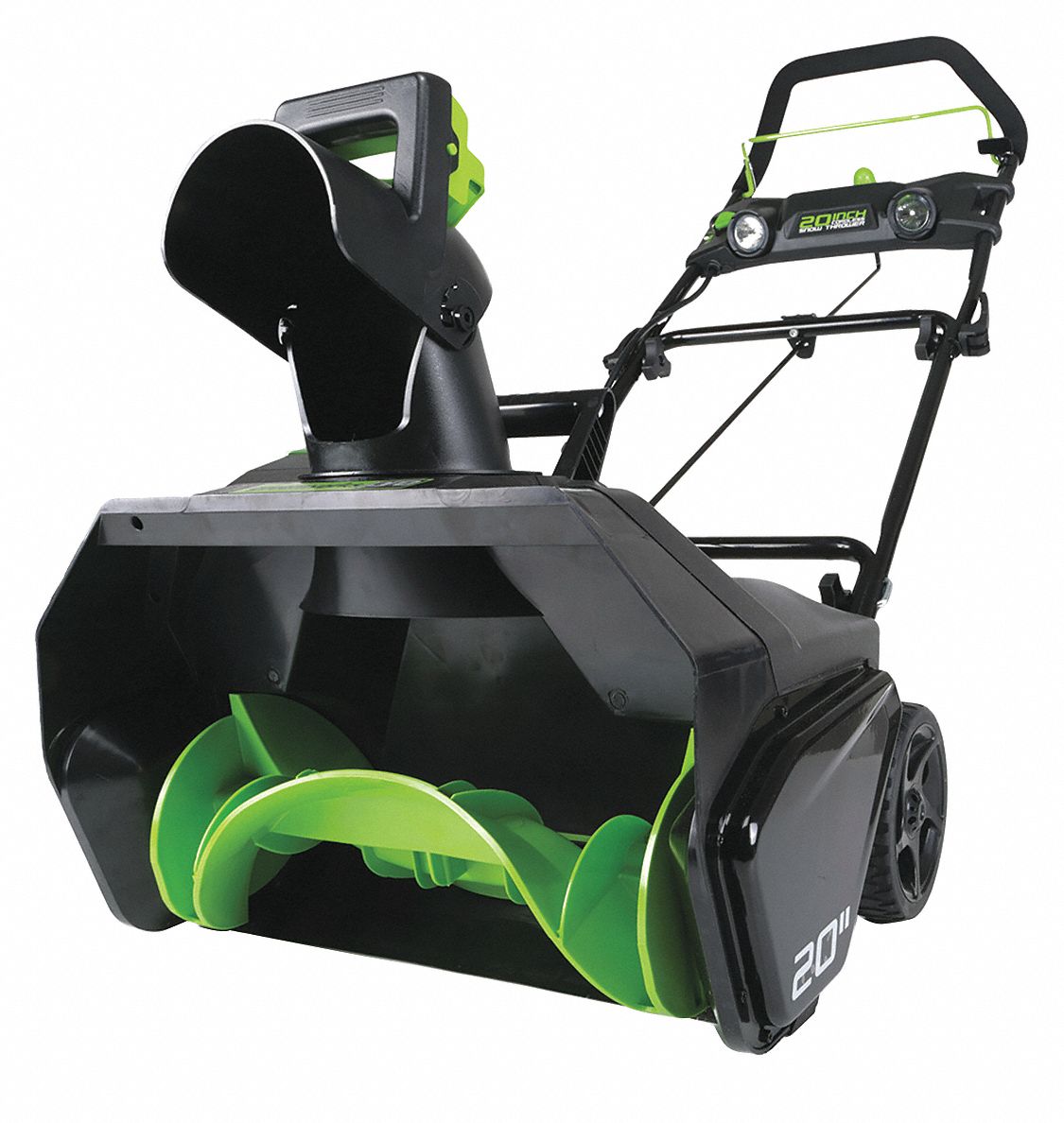 GREENWORKS PRO, Snow Thrower, 20 in Clearing Path, Snow Thrower