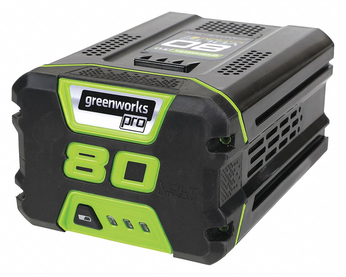 GREENWORKS PRO Battery, 2 Ah, Li-Ion, 80V DC - 52KD53|GBA80200 - Grainger
