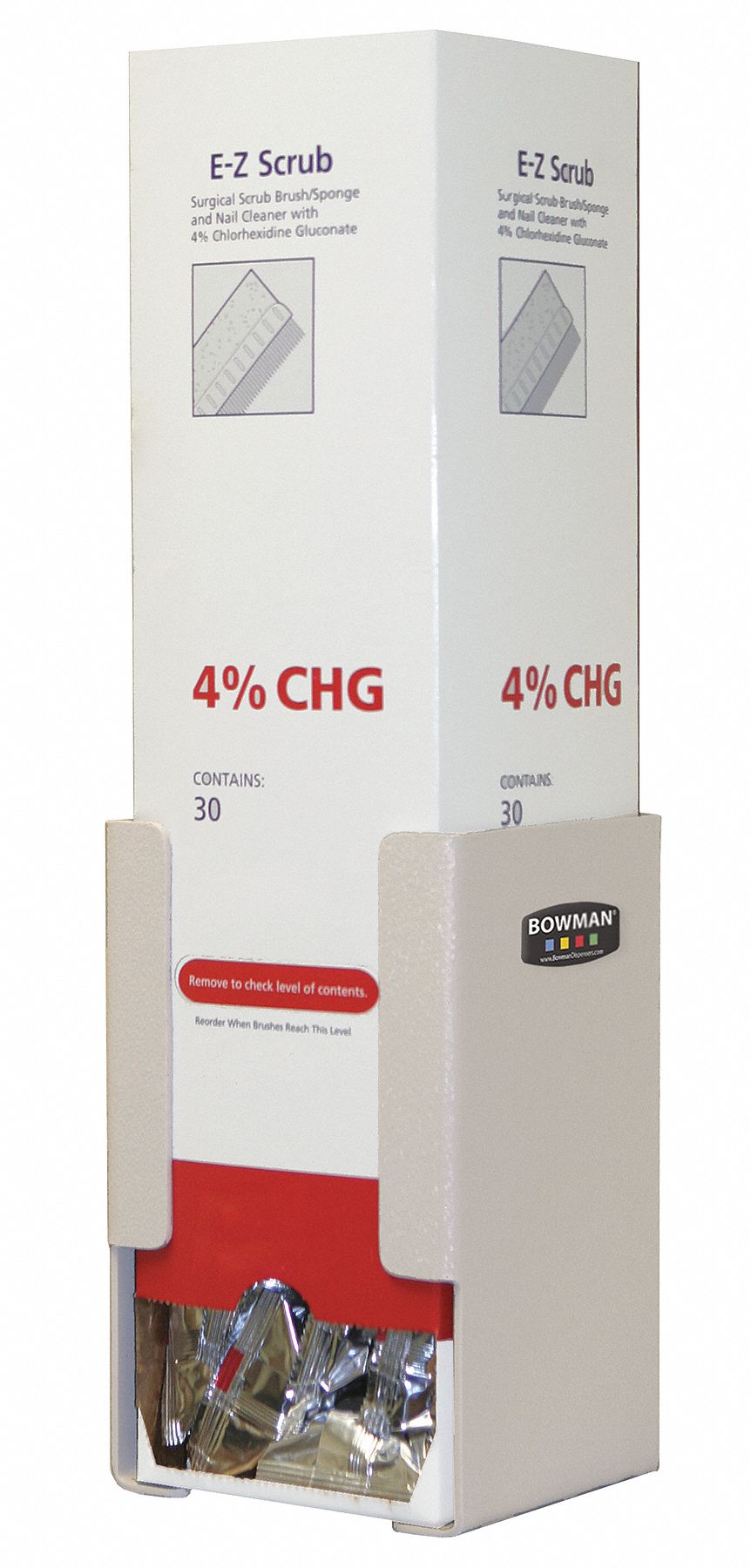 BOWMAN DISPENSERS, 1 Compartments, 9 in Overall Ht, Scrub Brush