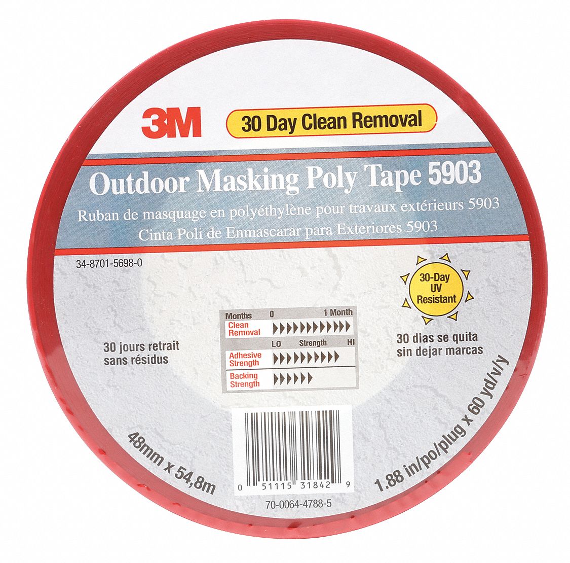 3M Painter's Tape, Tape Brand 3M, Series 5903, Imperial Tape Length 60