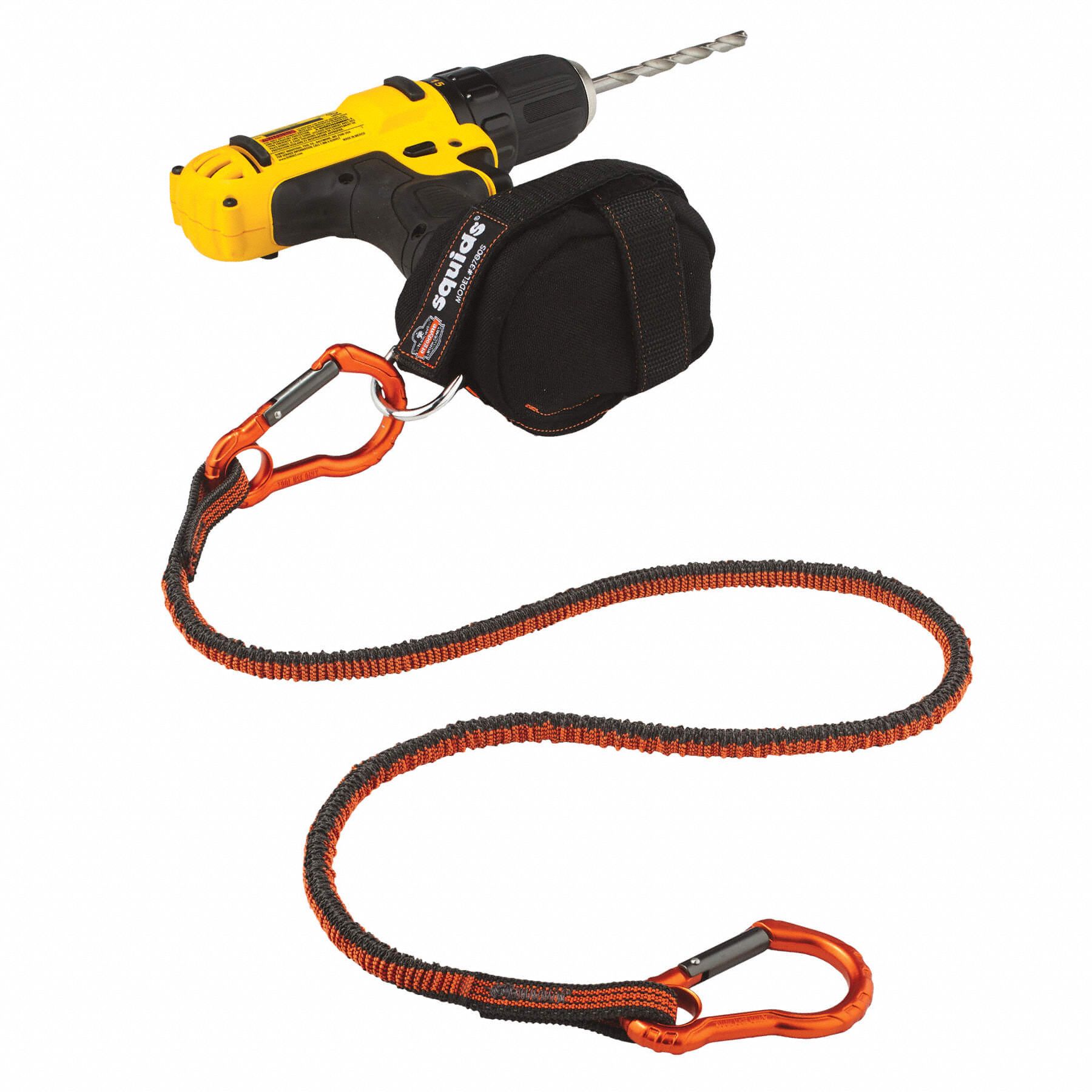 ERGODYNE Shock Absorbing Tool Lanyard, Elastic Tether Style, 10 lb