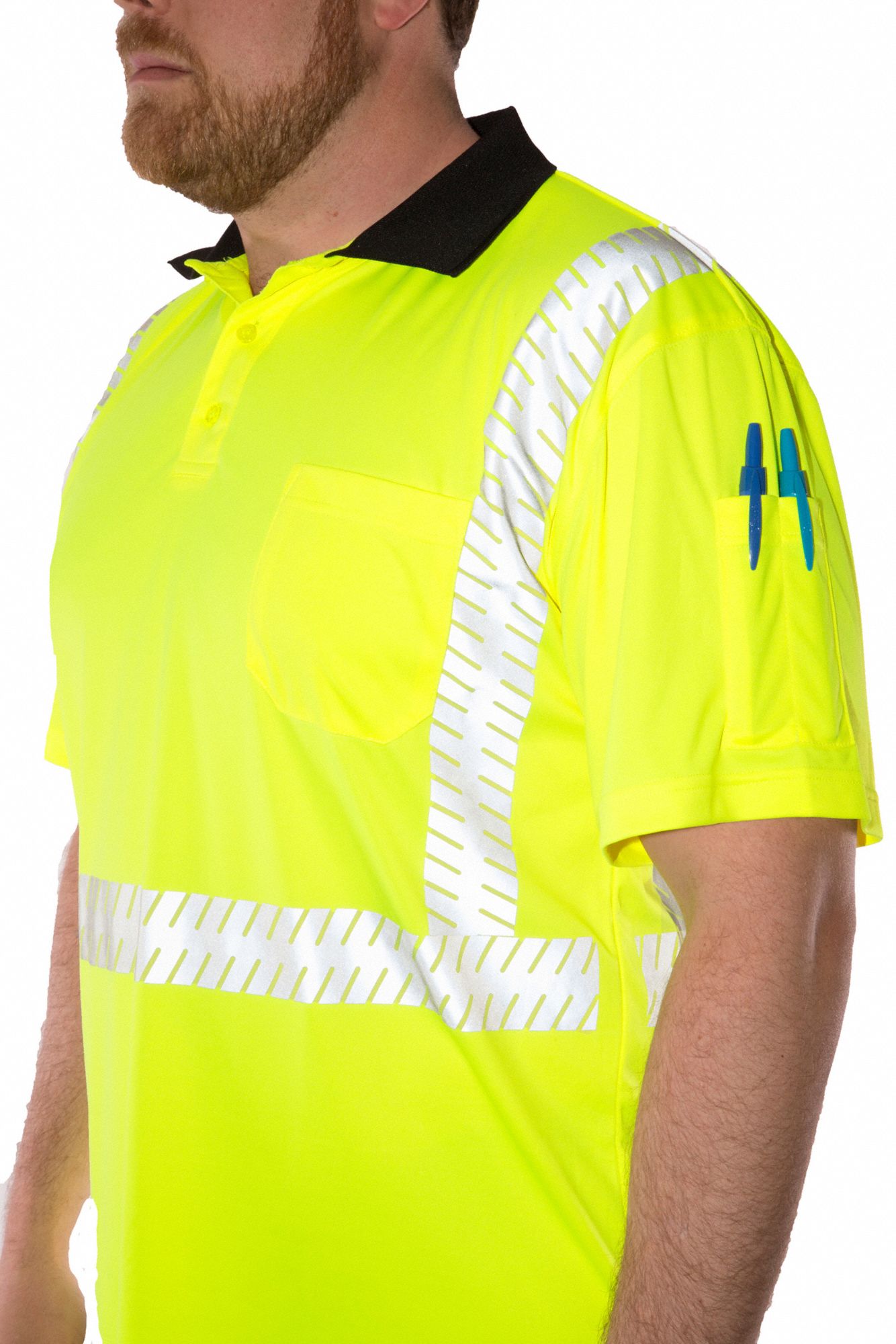 TINGLEY HiVisibility Green/Yellow Polyester Polo Shirt, Size XL, ANSI