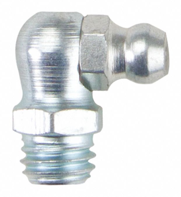 WESTWARD Standard Grease Fitting, M81.25mm Metric, 90.0 °, ZincPlated Steel, PK 10 52NZ60